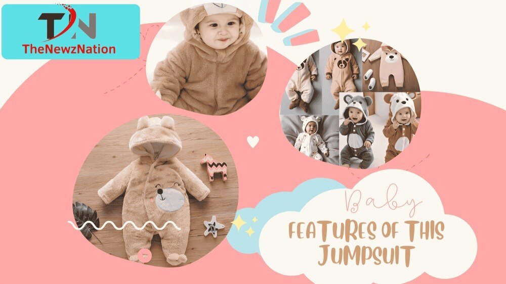 Rs 149 Bear Design Long-Sleeve Baby Jumpsuit 