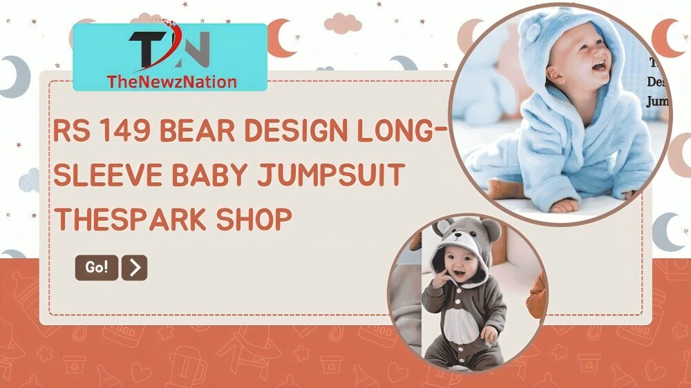 rs 149 bear design long-sleeve baby jumpsuit thespark shop